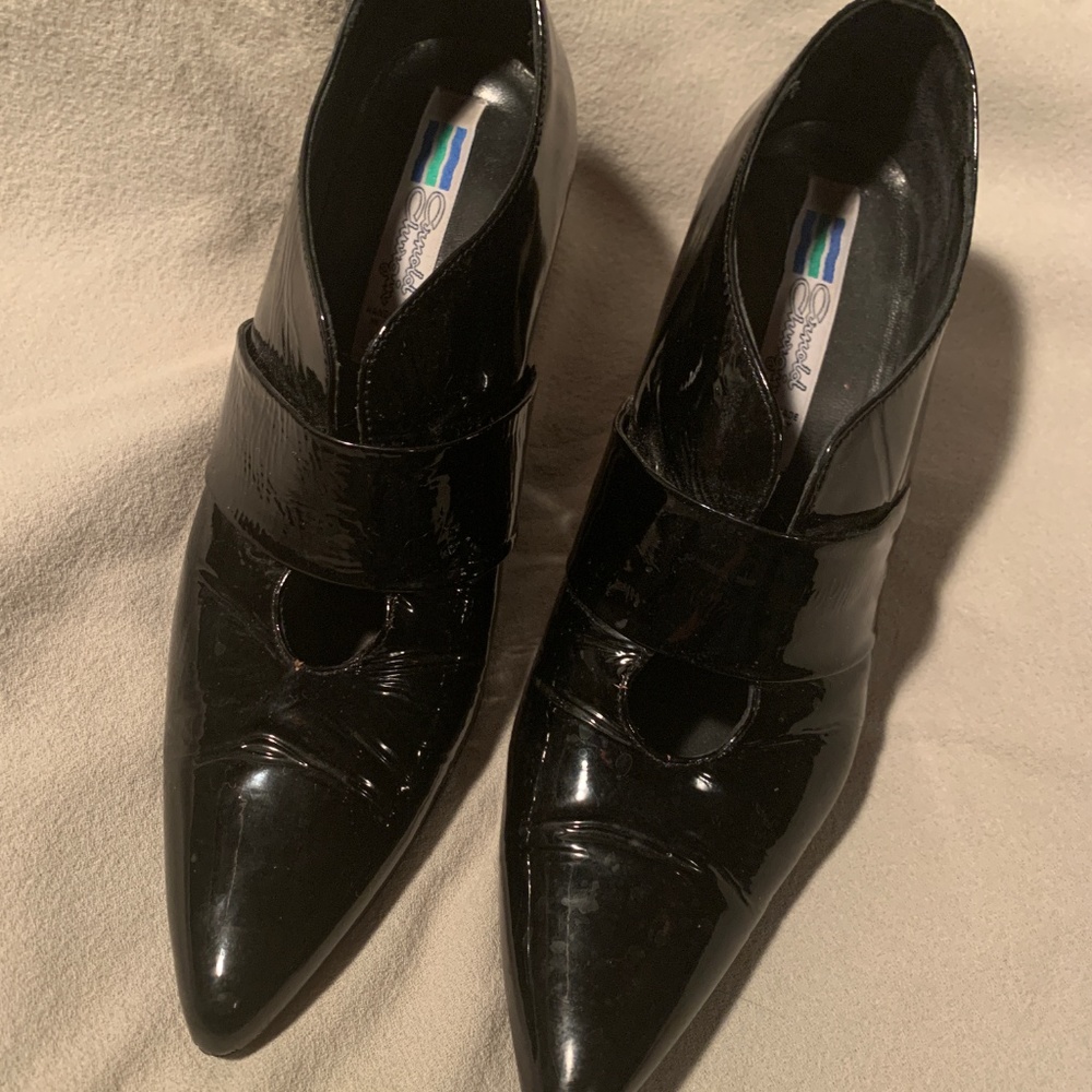 Italian Patent Leather Booties by Arnold Churgin